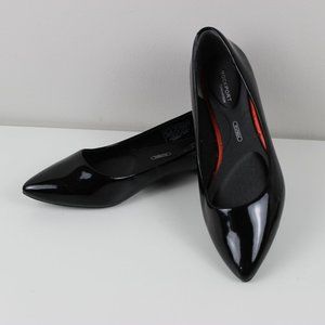 Rockport Black Patent Pointed Ballet Flats